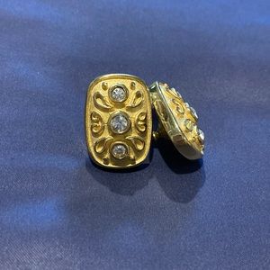 Gold Earrings with Diamonds - Old Money